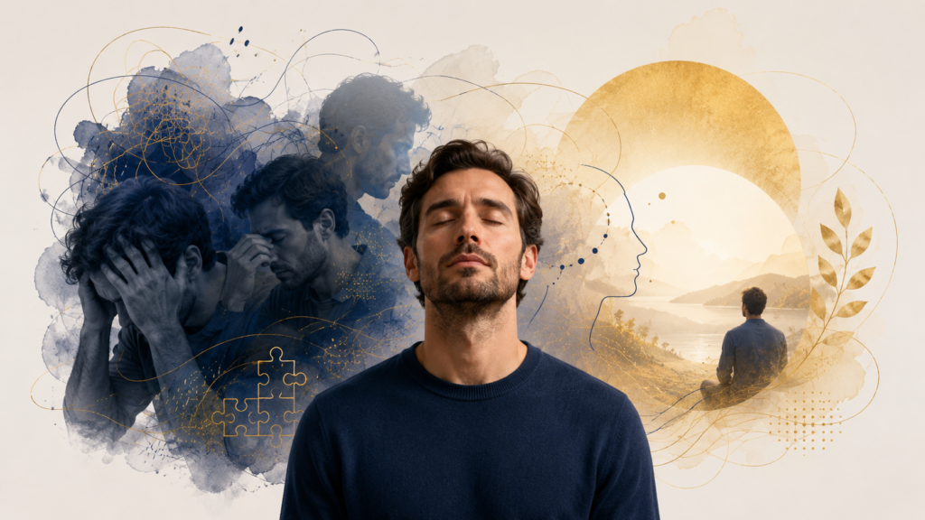 Imagem de capa do artigo: Quando sintomas se misturam: ansiedade, depressão, TDAH e autismo em adultos