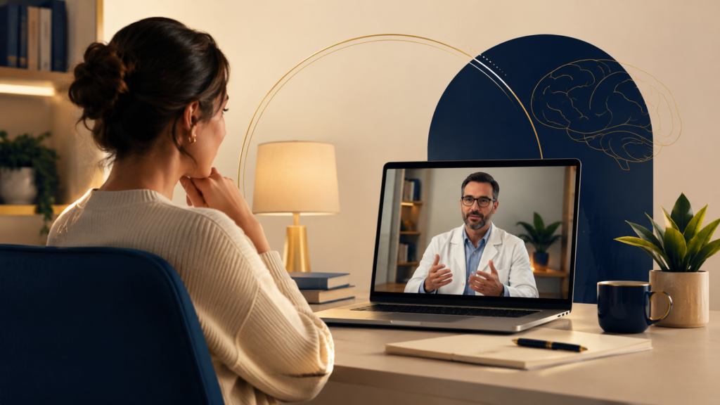 Imagem de capa do artigo: Primeira consulta médica online em saúde mental: o que esperar e como se preparar